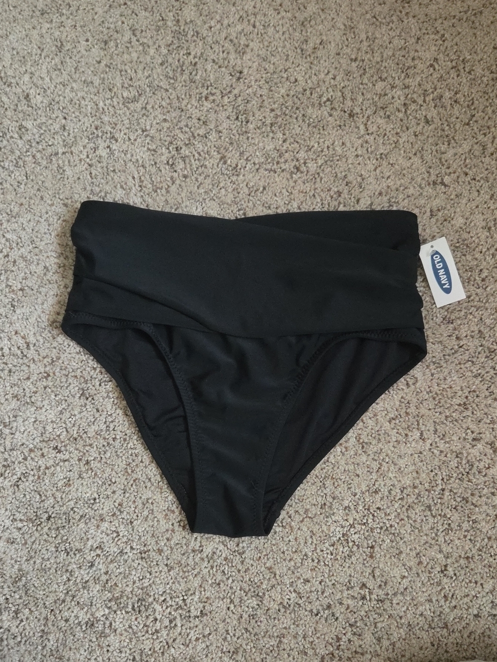 Old Navy Black High-Waisted Wrap-Front Swim Bottoms